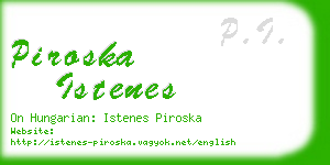 piroska istenes business card